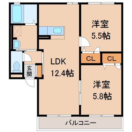 リッチンコートⅠの物件間取画像